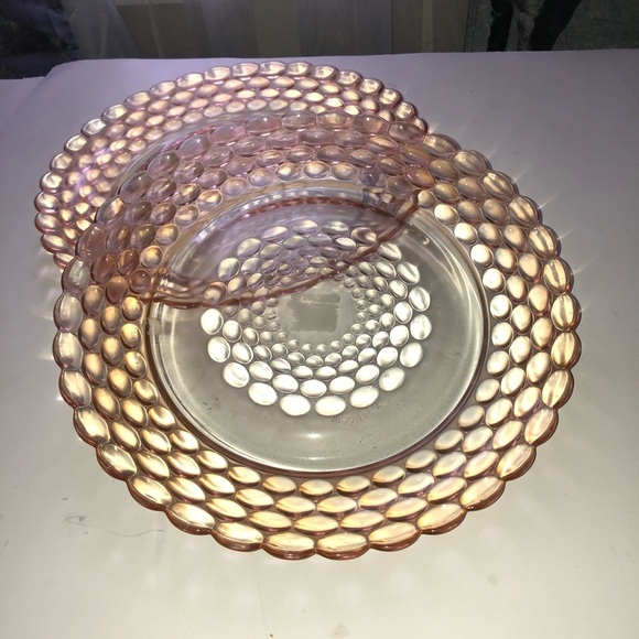 Amber Bubble Design Glass Plate - Picture 6 of 6